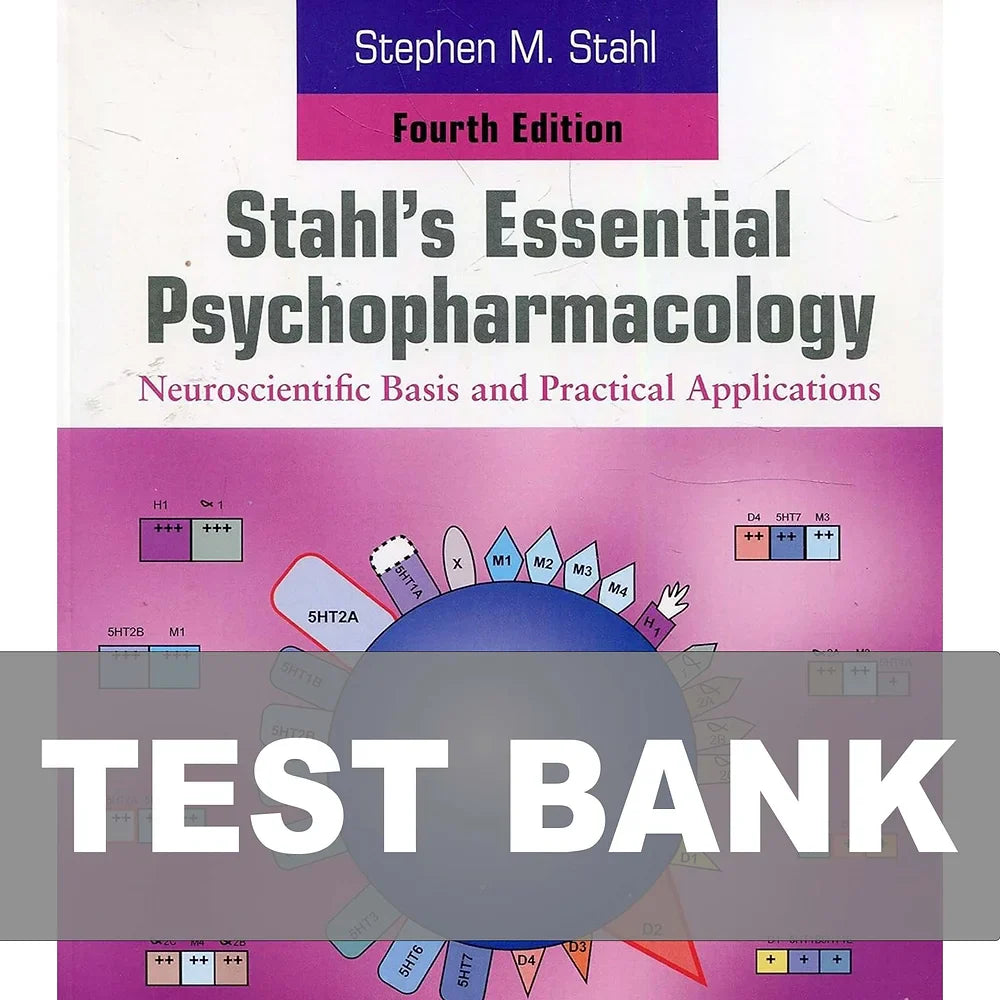 Test Bank for Stahl's Essential Psychopharmacology 4th Edition